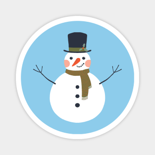 Cute snowman in a Top Hat - holiday design by Cecca Designs Magnet